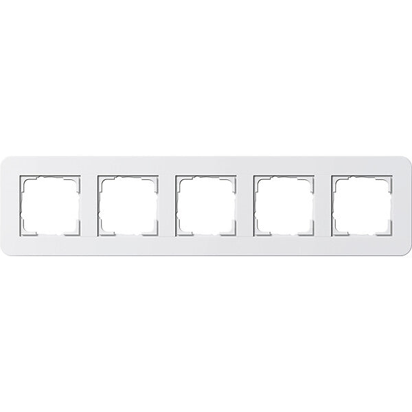 Gira Abdeckrahmen 5fach Reinweiß/Reinweiß 0215410